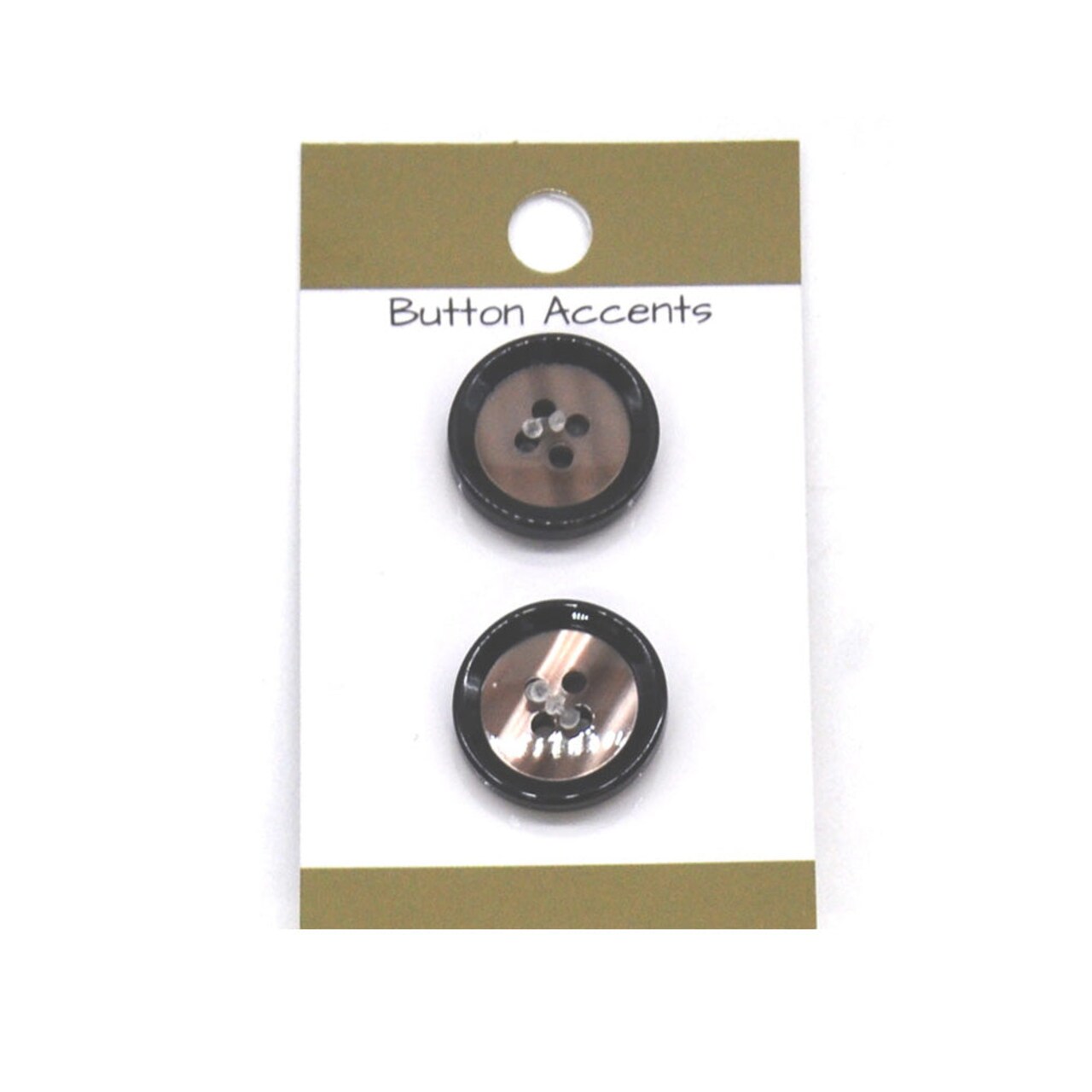 Belagio Resin Buttons, 0.75" Diameter, Edged Copper Design, 2 Piece Pack, Copper
